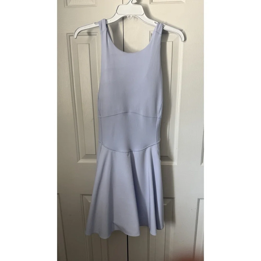 Lululemon Women's Criss Cross Back with Bra Pads Tennis Dress Light Blue Size 14